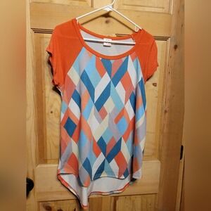 Wanna B Women's colorful block top womens size Medium